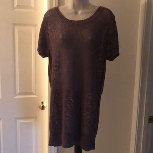 Old Navy Plum Crocheted style top